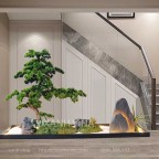 tiểu cảnh cây tùng giả